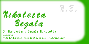 nikoletta begala business card